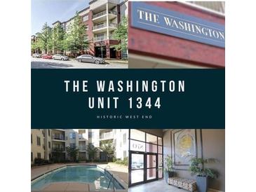 View of the community including swimming pool and building exterior at 870 Mayson Turner Nw Rd # 1344, Atlanta, GA 30314