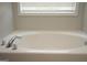 Soaking tub features chrome hardware and window view at 207 Millwheel Dr, Villa Rica, GA 30180