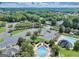 Overhead view of community amenities including a swimming pool, parking, and green spaces at 269 Legends Trce, Mcdonough, GA 30253