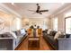 Stately living room offering hardwood floors, neutral walls, recessed lighting, and ample seating at 1875 Highway 142 E, Covington, GA 30014
