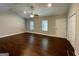 Spacious living room with dark hardwood floors and high ceilings at 51 Landmark Sw Ct, Marietta, GA 30060