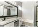 Elegant bathroom with double vanity, soaking tub, and shiplap accent wall at 4248 Brighton Nw Way, Kennesaw, GA 30144