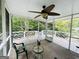 Inviting screened-in porch with view of backyard offers a tranquil space for relaxation and enjoying nature at 2606 Ramblewood Ct, Acworth, GA 30102