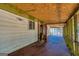 View of the unfinished screened porch showcasing space and unique architectural detail at 6671 Pelica Ct, Riverdale, GA 30274
