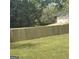 Tall wood privacy fence enclosing backyard, with green trees and partial house view at 825 S Bethany Rd, Locust Grove, GA 30248