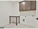 Laundry room with dark cabinets and a white countertop at 150 Dockside Dr # 382, Fayetteville, GA 30215