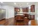 Spacious kitchen with an island, stainless steel appliances, and ample counter space at 3140 Jackson Creek Dr, Stockbridge, GA 30281