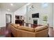 Inviting living room features a fireplace, tall ceilings and lots of natural light at 3140 Jackson Creek Dr, Stockbridge, GA 30281