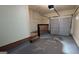 Spacious two car garage with painted floors and stairs at 5300 Forest Downs Ln, Atlanta, GA 30349