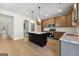 Kitchen featuring stainless steel appliances, granite countertops, and a center island at 527 Bohannon Rd # 12, Grantville, GA 30220