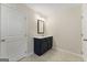 Bathroom featuring a vanity with a dark cabinet and a sink with tile flooring at 515 Bohannon Rd # 13, Grantville, GA 30220