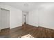 Bright bedroom with hardwood floors and an ensuite bathroom at 166 Chappell Nw Rd, Atlanta, GA 30314