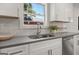 Modern kitchen sink with gray countertop and white cabinets at 166 Chappell Nw Rd, Atlanta, GA 30314