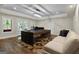 Spacious basement recreation room with pool table and access to backyard at 140 Haddock Pt, Brooks, GA 30205