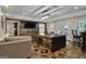 Finished basement recreation room with pool table and bar area at 140 Haddock Pt, Brooks, GA 30205