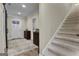 Basement features a staircase, storage area, and entryway at 140 Haddock Pt, Brooks, GA 30205