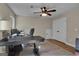Home office with hardwood floors, ceiling fan, and built-in closet at 140 Haddock Pt, Brooks, GA 30205