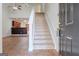 Inviting foyer with stairway and tile flooring, creating a warm and spacious entrance at 516 Jaclyn Cir, Mcdonough, GA 30253