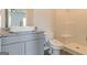 Bathroom showcasing a modern vanity, and walk-in shower at 359 Orwell Dr # 53, Social Circle, GA 30025