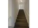 Carpeted staircase leading up to the next level of the house with white walls and banister at 200 Eagle Glen Ct, Woodstock, GA 30189
