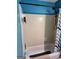 Clean bathroom with teal walls and shower/tub combo at 9388 Crest Knoll Ct, Jonesboro, GA 30238