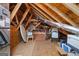 Spacious unfinished attic area with exposed wooden beams offers ample storage or renovation potential at 1115 Oakpark Drive Dr, Mcdonough, GA 30253