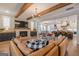 Open living room with a view into the kitchen and fireplace at 2803 Mathews Se St, Smyrna, GA 30080