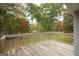 Wooden deck overlooking the beautiful backyard, ideal for outdoor entertaining and relaxation at 105 Tranquility Dr, Villa Rica, GA 30180