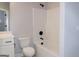 Modern bathroom with a vanity, toilet, and shower/tub combination at 152 Wet Wood Dr # 10, Fairburn, GA 30213