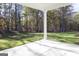 Covered patio offers an outdoor extension with views of the surrounding wooded area and green lawn at 152 Wet Wood Dr # 10, Fairburn, GA 30213