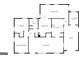 Floor plan displaying the layout of the bedrooms, living room, kitchen and bathrooms with measurements at 828 Pinevalley Dr, Forest Park, GA 30297