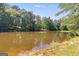 Scenic view of the pond reflecting the sky and surrounding trees at 50 Persian Pl, Whitesburg, GA 30185