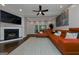 Spacious living room boasts fireplace, recessed lighting, and a comfortable layout perfect for entertaining and relaxation at 6 Alston Ne Pl, Atlanta, GA 30324