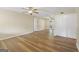 Hardwood floor dining room with access to back deck and another room at 108 Adrian Dr, Stockbridge, GA 30281