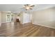 Dining area with hardwood floors and access to back deck at 108 Adrian Dr, Stockbridge, GA 30281