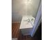Bathroom with vanity, sink, and laminate wood floor at 11684 Heritage Dr, Hampton, GA 30228
