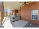 Hot tub on patio under covered area with ceiling fan at 340 Antebellum Way, Fayetteville, GA 30215