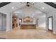 Open-concept kitchen showcasing a large center island, modern finishes, and vaulted ceilings at 426 Ayers Rd, Bowdon, GA 30108