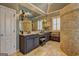 Elegant bathroom with tiled walk-in shower, double vanities, and a cozy window bench at 1064 Highway 20 E, Mcdonough, GA 30252