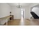 Dining room with space for an office and access to the kitchen and staircase at 3863 Meeting St, Duluth, GA 30096