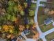 A high angle showcasing a house and surrounding, colorful fall foliage at 2825 Battlecrest Dr, Decatur, GA 30034