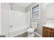 Bathroom with white tiled shower and vanity at 2825 Battlecrest Dr, Decatur, GA 30034