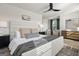 Cozy bedroom featuring a large comfortable bed, side tables, and modern decor creating a relaxing retreat at 11517 Kimberly Way # 3, Hampton, GA 30228