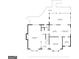 Floor plan showcasing a living room, kitchen, dining room, sunroom, deck and laundry room at 119 Castlewood Rd, Tyrone, GA 30290
