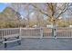 Wooden deck overlooking the property's backyard at 435 Crabapple Rd, Fayetteville, GA 30215