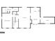 Main Level Floorplan illustrating the layout of the living room, kitchen, primary bedroom, and laundry at 120 Black Rock Ct, Fayetteville, GA 30214