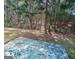 View of backyard showing concrete patio and trees at 80 Tanners Ct, Covington, GA 30016