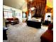 Spacious main bedroom with decorative bed frame, multiple seating areas, and neutral carpeting, ideal for relaxing at 80 Tanners Ct, Covington, GA 30016