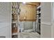 Clean basement with shelving and storage at 6063 Cristie Dr, Ellenwood, GA 30294