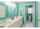 Bathroom with double vanity and shower/tub combo at 232 Terrane Rdg, Peachtree City, GA 30269